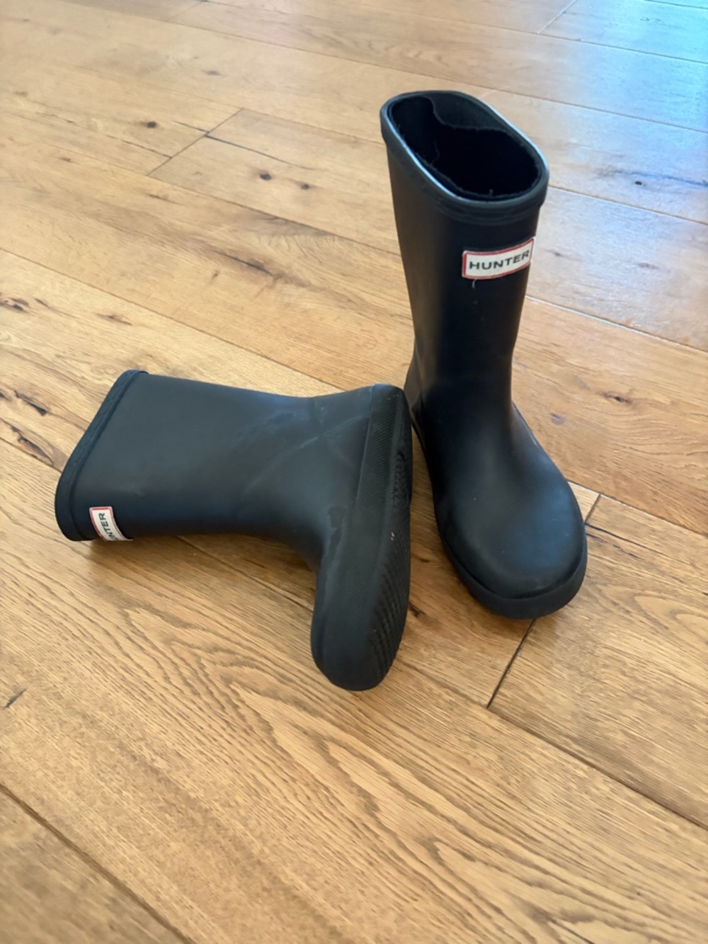 Hunter Kids Black Rain Boots size 12